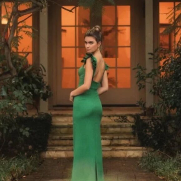 Mac Duggal Vibrant Green Maxi Dress - Picture 5 of 5